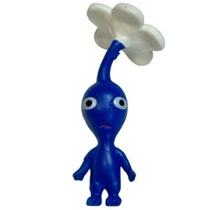 Nintendo Blue Pikmin Mini Figure Small Blue Flower Top Gaming Collectible